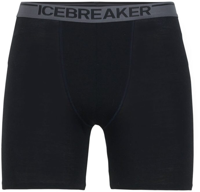 ICEBREAKER M Anatomica Long Boxers BLACK