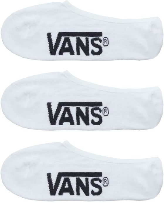 VANS CLASSIC SUPER NO SHOW (9.5-13, 3PK) white