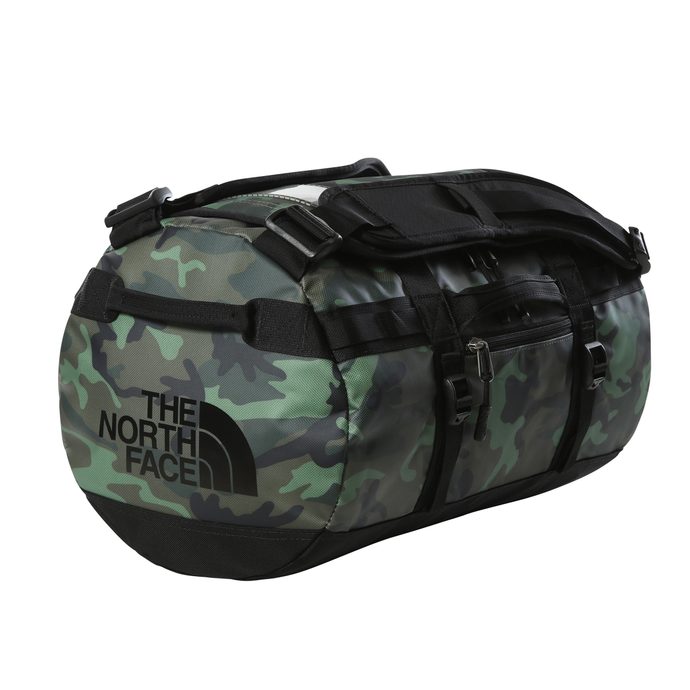 THE NORTH FACE BASE CAMP DUFFEL XS, 31L THYME BRUSHWOOD CAMO PRINT/TNF BLACK