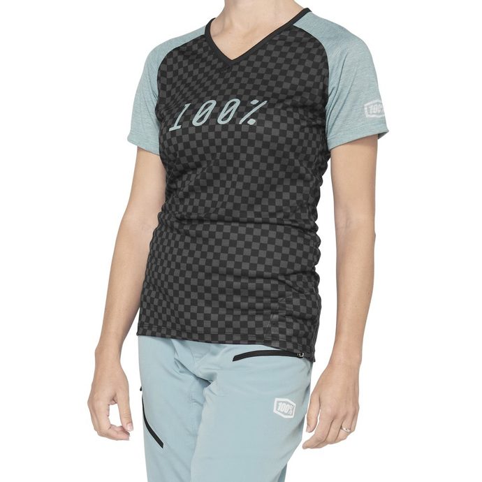 100% AIRMATIC Women's Jersey Seafoam Checkers