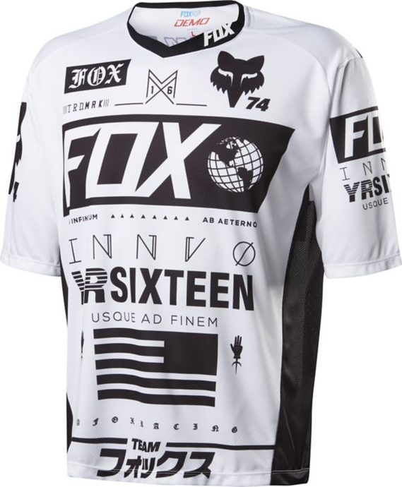 FOX DEMO White - cyklistický dres