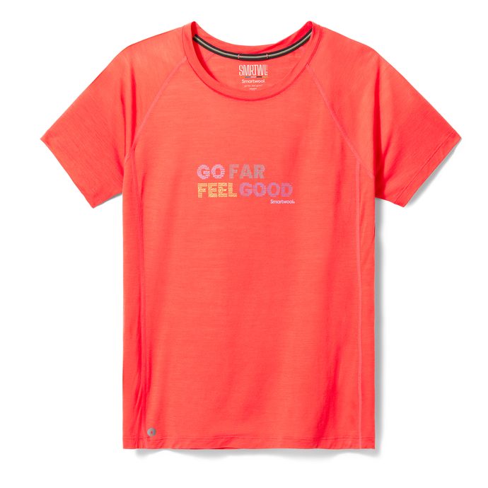 SMARTWOOL W ACTIVE UL GO FAR FEEL GOOD GR SS TEE, carnival