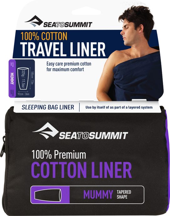 SEA TO SUMMIT Cotton Mummy (Tapered) - navy blue