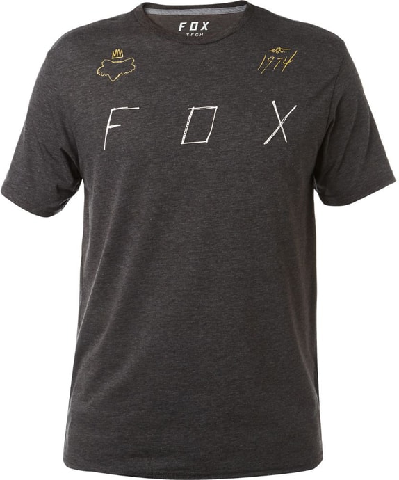 FOX Melted steal ss tech tee Heather Black