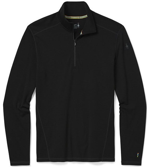 SMARTWOOL M MERINO 250 BASELAYER 1/4 ZIP BOXED, black