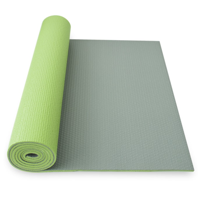 YATE Yoga Mat dvouvrstvá zelená/šedá