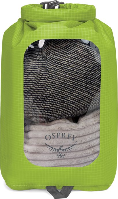 OSPREY DRY SACK 6 W/WINDOW, limon green