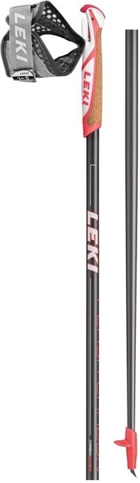 LEKI Flash Carbon, darkanthracite-neonred-white