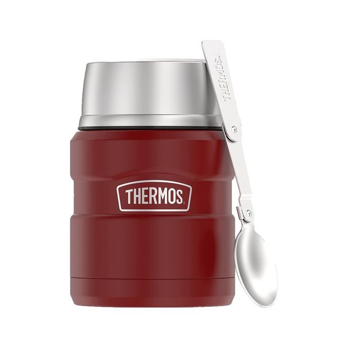 THERMOS Termoska na jídlo se skládácí lžící a šálkem 470 ml rustic red