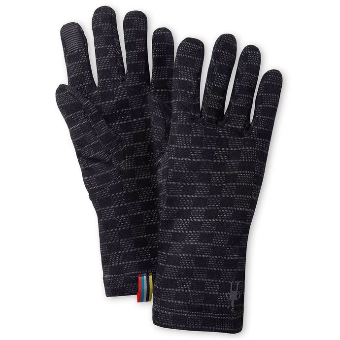 SMARTWOOL MERINO 250 PATTERN GLOVE blck-medgray hthr micro bfchck