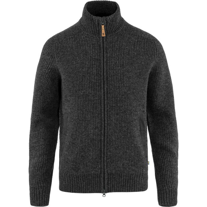 FJÄLLRÄVEN Övik Zip Cardigan Knit M Dark Grey