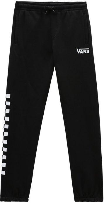 VANS BY BASIC CHECK LOGO FLEECE PANT BOYS BLACK-WHITE