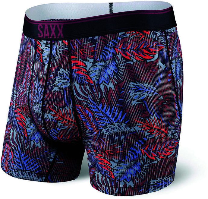 SAXX QUEST BOXER BRIEF FLY red tropics