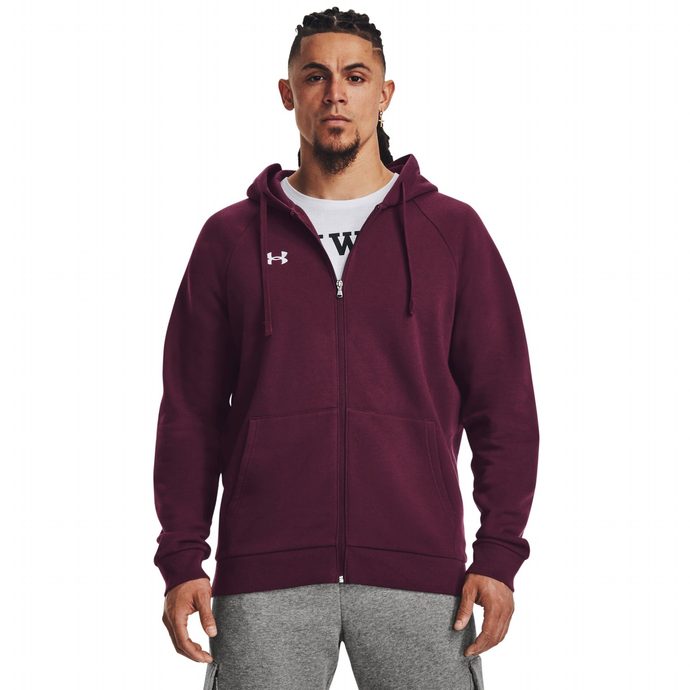 UNDER ARMOUR Rival Fleece FZ Hoodie-MRN