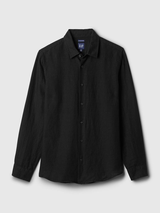 GAP 855351-04 Lněná košile Černá