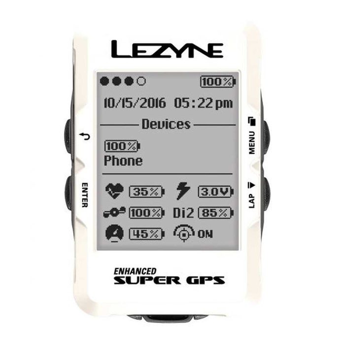 LEZYNE SUPER GPS WHITE PEARL