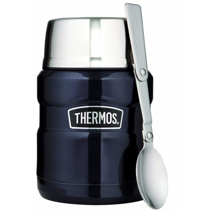 THERMOS Food thermos with folding spoon and cup 470 ml dark blue