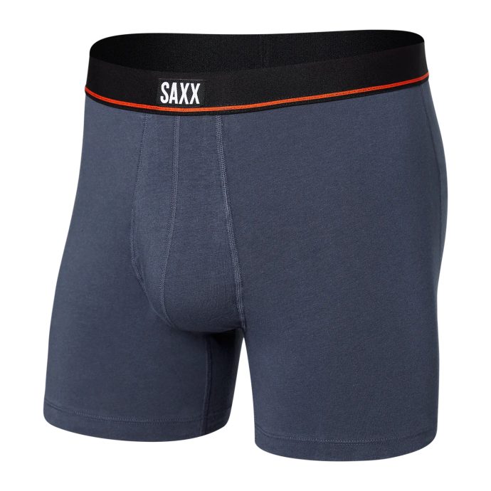 SAXX NON-STOP STRETCH COTTON BOXER BRIEF FLY deep navy