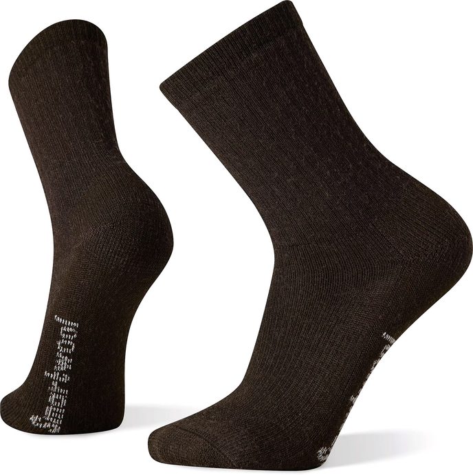 SMARTWOOL HIKE CLASSIC ED FULL CU SOLID CREW SOCKS, chestnut