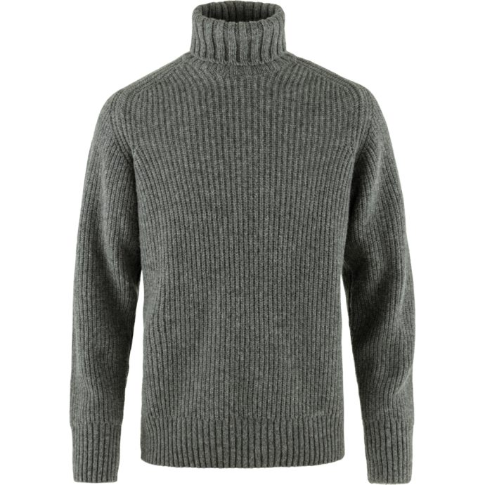 FJÄLLRÄVEN Övik Roller Neck Sweater M, Grey-Melange