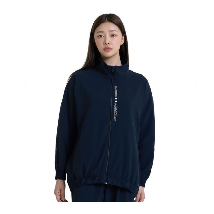 UNDER ARMOUR Woven FZ Oversized Jacket-BLK