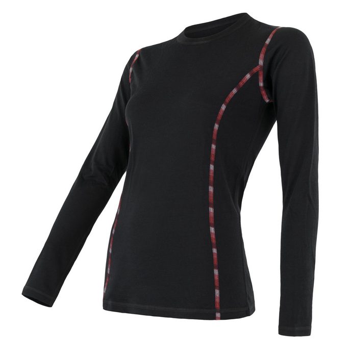 SENSOR MERINO AIR women's long sleeve shirt black