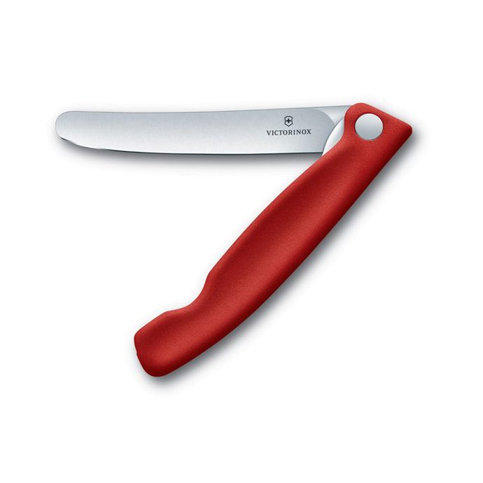 VICTORINOX Skládací svačinový nůž Swiss Classic, červený, rovné ostří