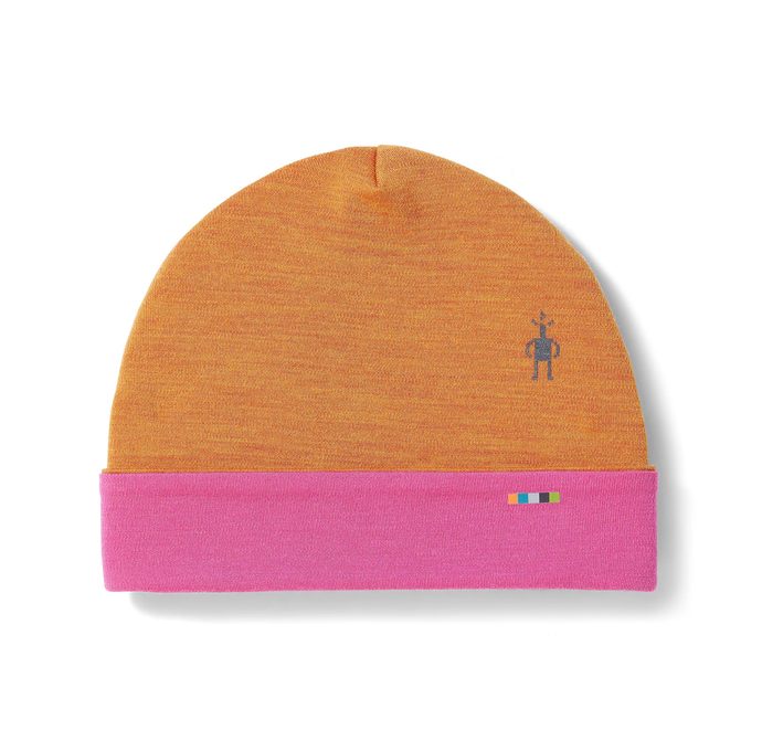 SMARTWOOL THERMAL MERINO REVERSIBLE CUFFED BEANIE, marmalade heather