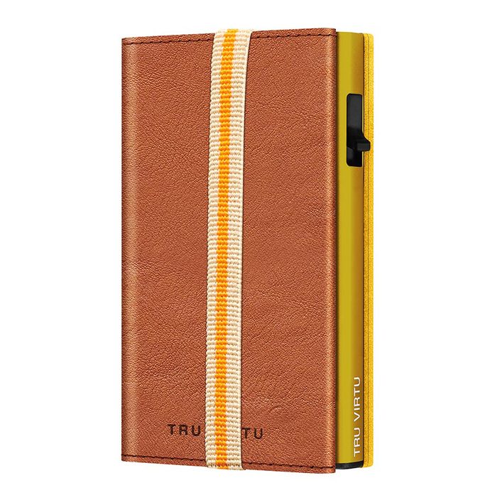 TRU VIRTU Wallet C&S Strap Edge Caramba Brown Sahara/Gold