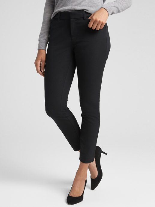 GAP 375755-03 Kalhoty skinny ankle bi-stretch Černá