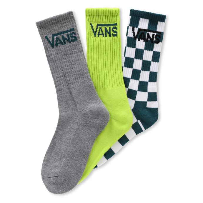 VANS BY CLASSIC CREW BOYS (1-6, 3PK) LIME PUNCH
