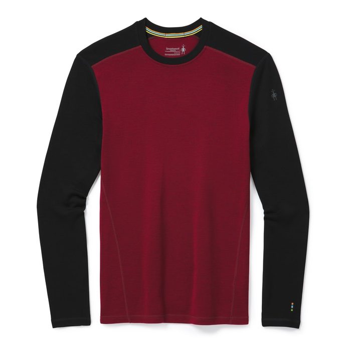 SMARTWOOL M MERINO 250 BASELAYER CREW tibetan red heather-black