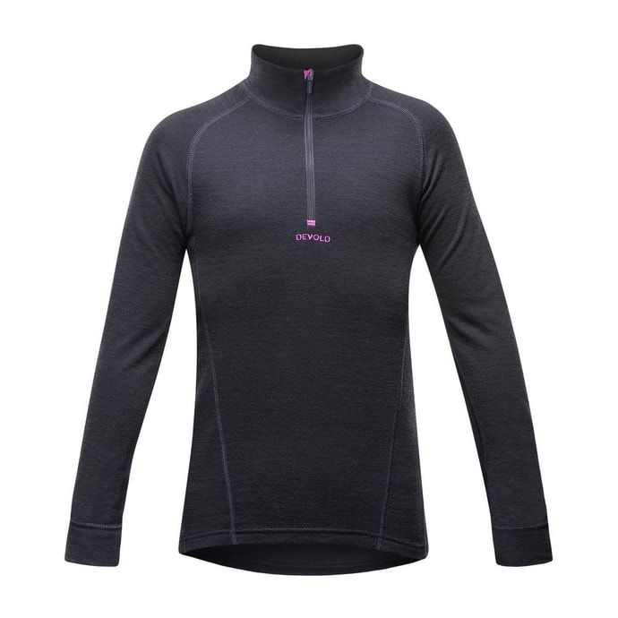 DEVOLD Duo Active Junior Half Zip Neck černá