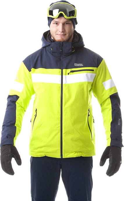 NORDBLANC NBWJM5802 VERTEX bright green - Men's ski jacket action
