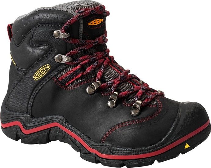 KEEN TORINO MID WP JR black/red - dětské trekové boty