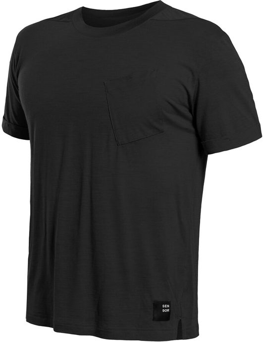 MERINO AIR traveller pánské triko kr.rukáv černá