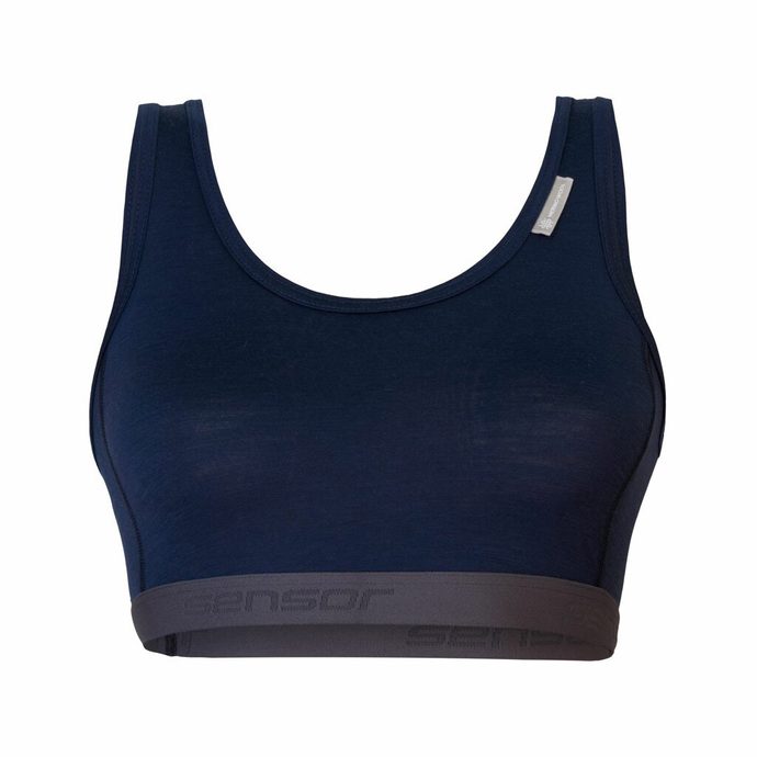 SENSOR MERINO ACTIVE dámská podprsenka deep blue