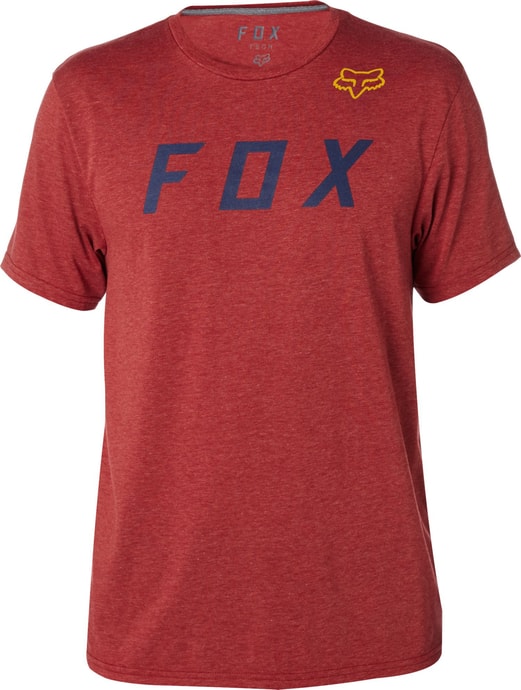 FOX Grizzled ss tech tee Heather Burgundy