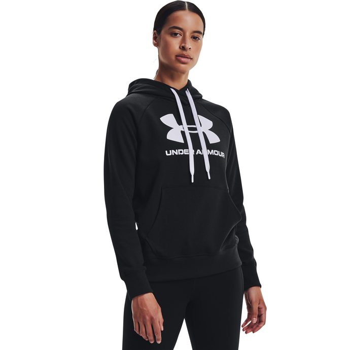  Rival Fleece Logo Hoodie, Gray - women's sweatshirt - UNDER  ARMOUR - 44.40 € - outdoorové oblečení a vybavení shop