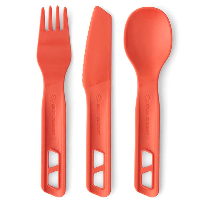 SEA TO SUMMIT Passage Cutlery Set - [3 Piece] - Orange, Spicy Orange