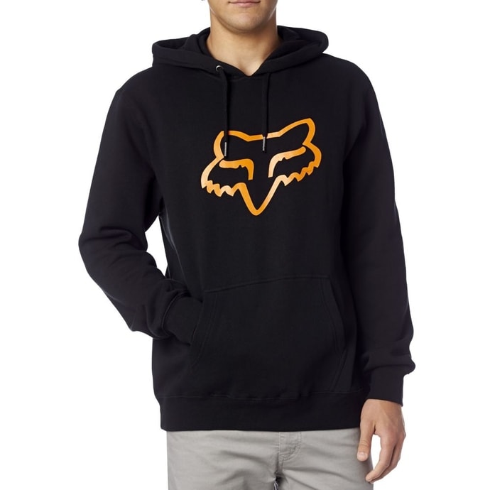 FOX 14625-016 LEGACY FOXHEAD Black/Orange - men's hoodie