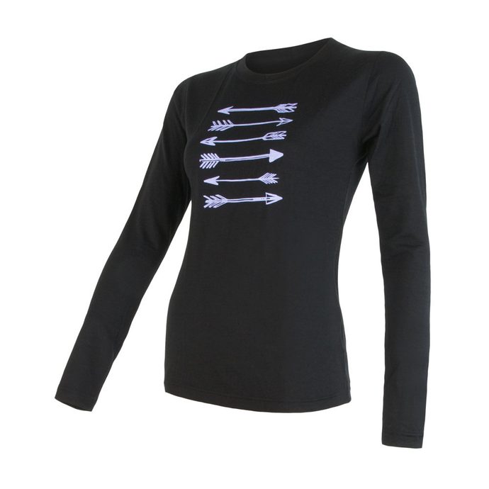 SENSOR MERINO ACTIVE PT ARROWS women's long sleeve shirt black