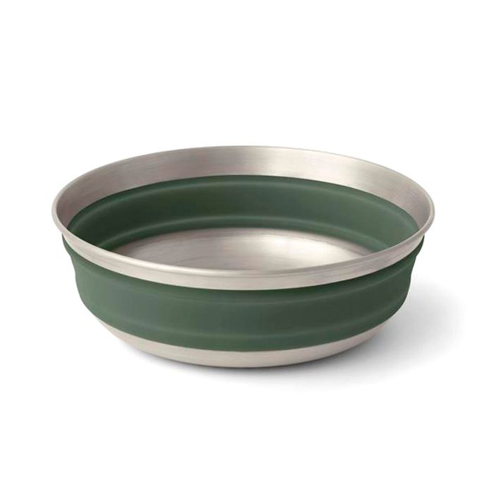 SEA TO SUMMIT Detour Stainless Steel Collapsible Bowl - M, Laurel Wreath Green
