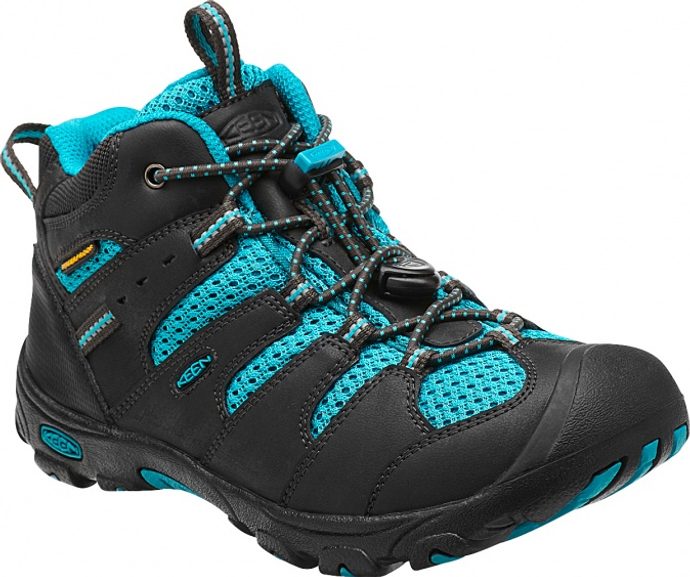 KEEN Koven Mid WP K raven/capri - juniorská outdoor obuv