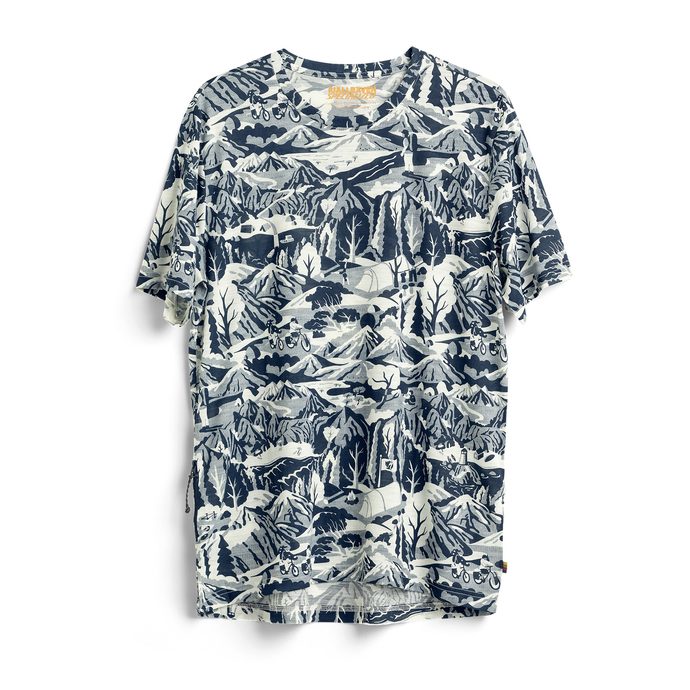 S/F Wool CaliSwe T-shirt M, Navy-Eggshell