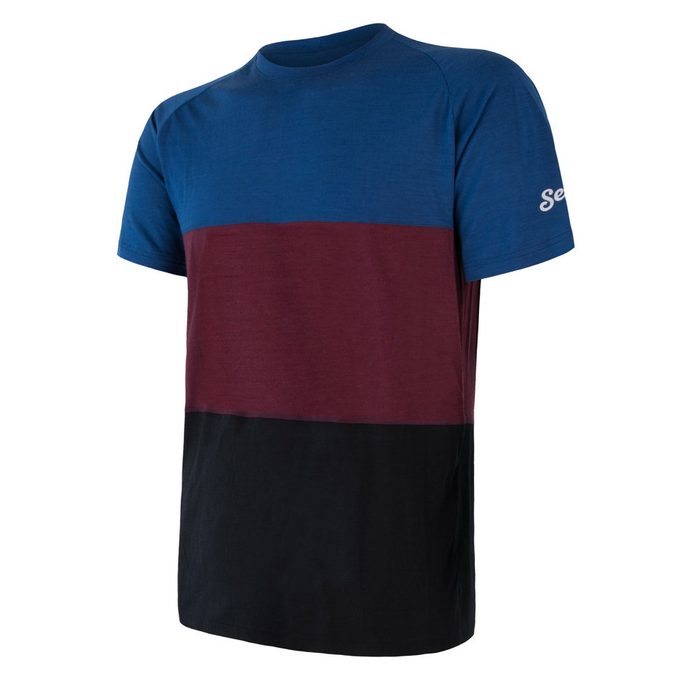 SENSOR MERINO AIR PT men's shirt black/blue/wine