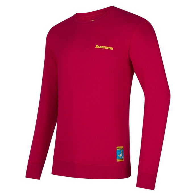 Climbing on the Moon Sweatshirt M Fucsia/Giallo - Men's long sleeve t-shirt  - LA SPORTIVA - 53.25 €