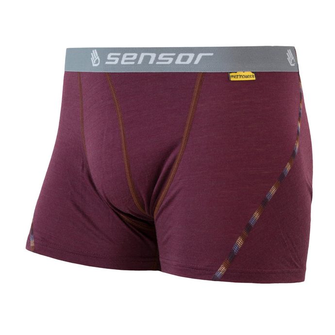 SENSOR MERINO AIR pánské trenky tm.vínová