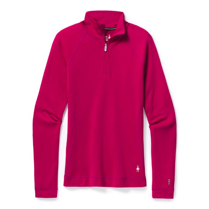 SMARTWOOL W MERINO 250 BASELAYER 1/4 ZIP, very berry heather