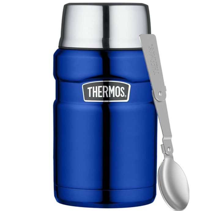 THERMOS Food thermos with folding spoon and cup 710 ml blue